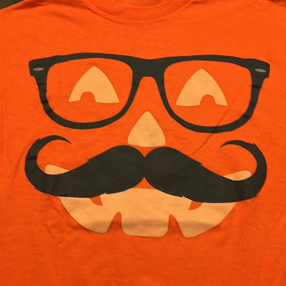 Halloween Orange Pumpkin graphic tee Delta size Small